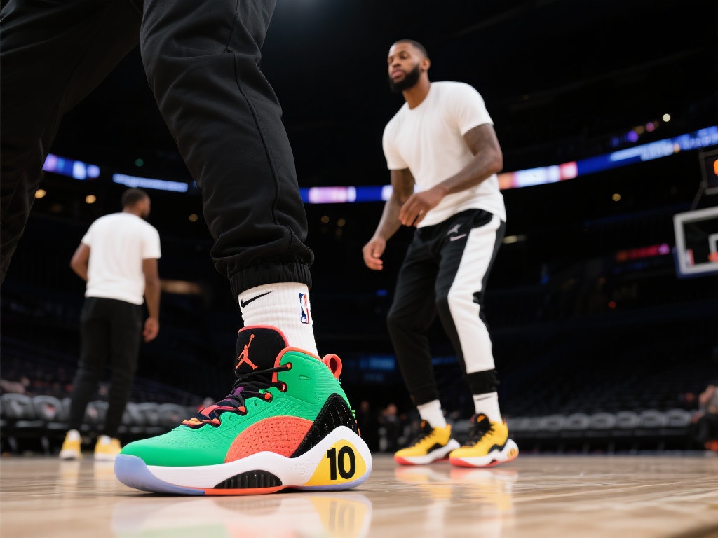 塔克赛前热身秀Solefly联名Air Jordan 10新鞋